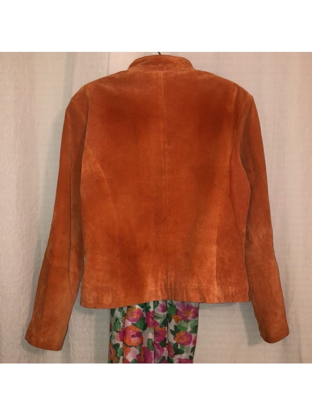 Wilsons Leather XL Burnt Orange Genuine Suede Leather Jacket - Picture 3 of 17